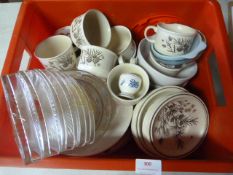 Box of China Cups, Saucers and Glassware