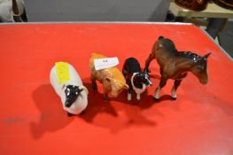 Four Beswick Animals