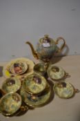 Baron China Hand Painted Part Tea Set; Seven Cups