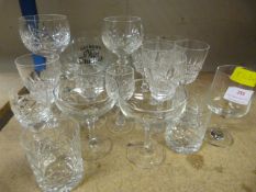 Small Quantity of Sherry, Wine and Whiskey Glasses