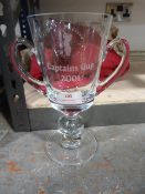 Glass Golfing Trophy