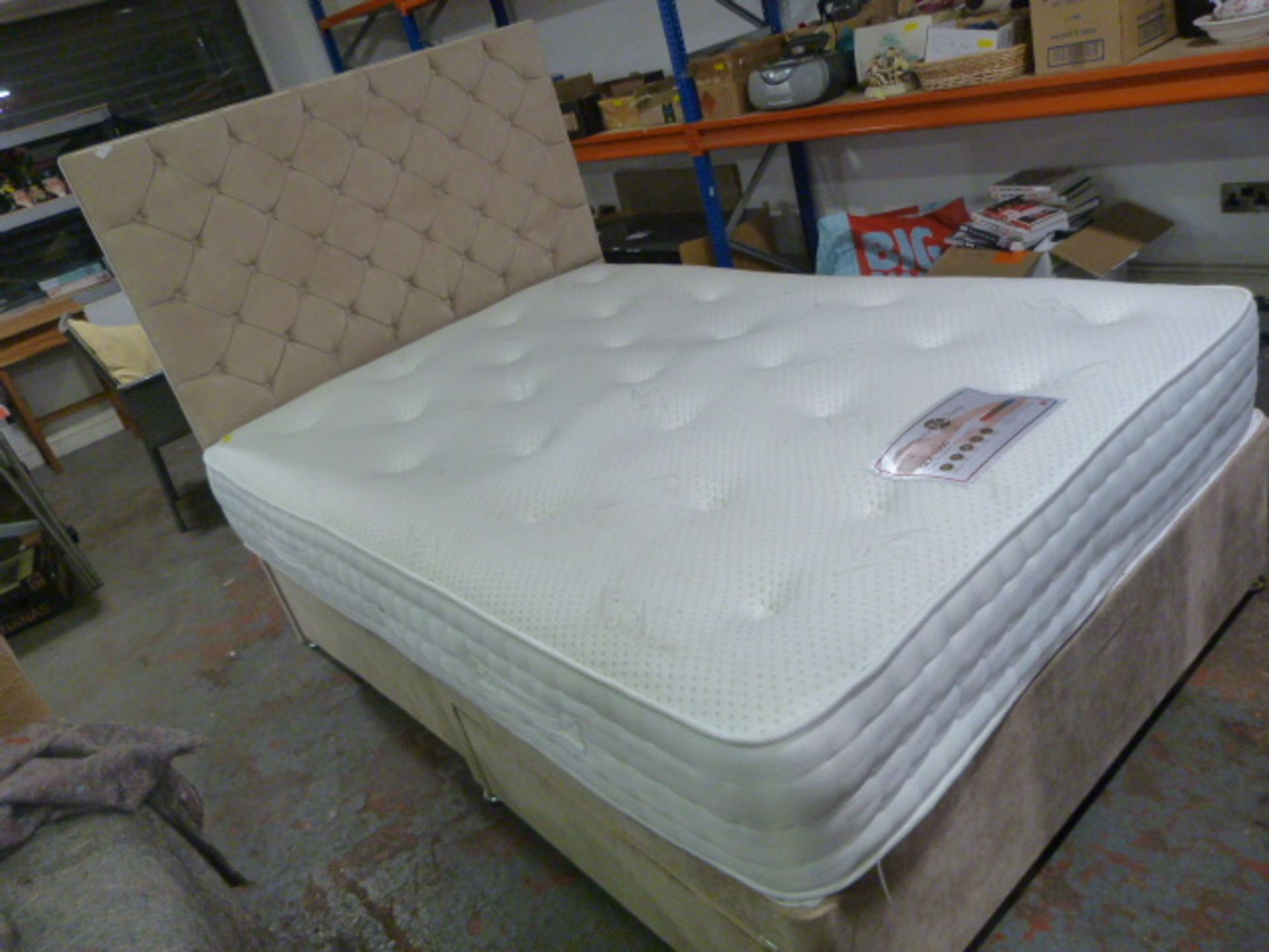 Double Divan with Deep Sleep Silk 100 Mattress 54"