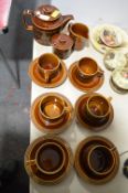 Tea Set; Six Cups & Saucers