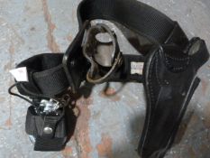 British Police Leather Holster, Hand Cuffs and Bel