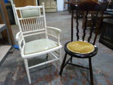 Two Edwardian Bedroom Chairs