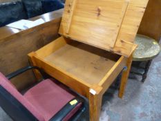 Pine Desk and Swivel Office Chair