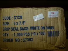 *Box of 1000 Grip Seal Bags