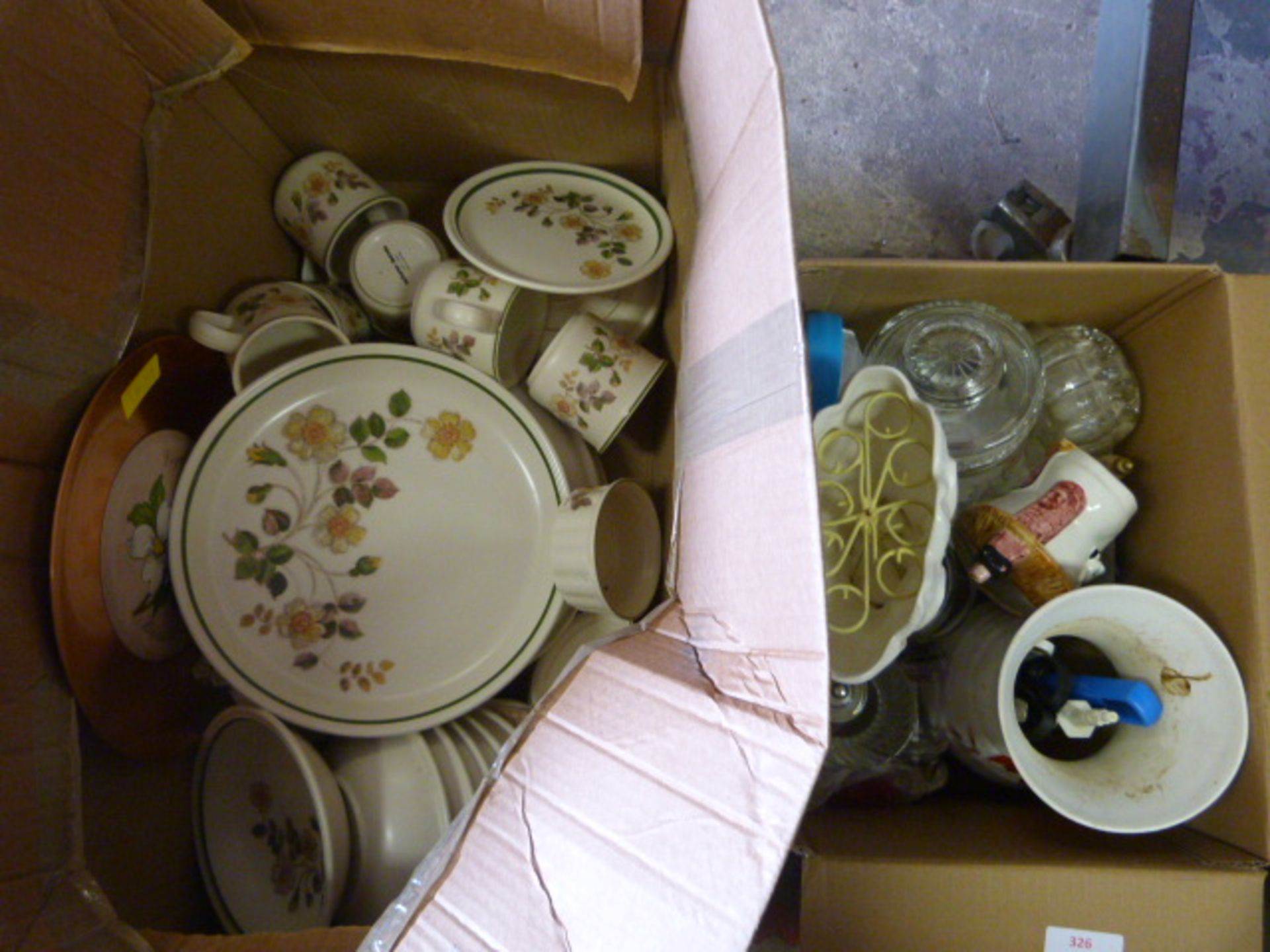 Two Boxes of China and Glassware