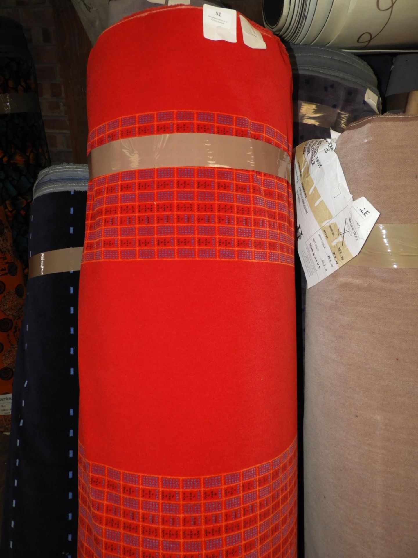 *Roll Containing ~20m Commercial Coach Upholstery Fabric