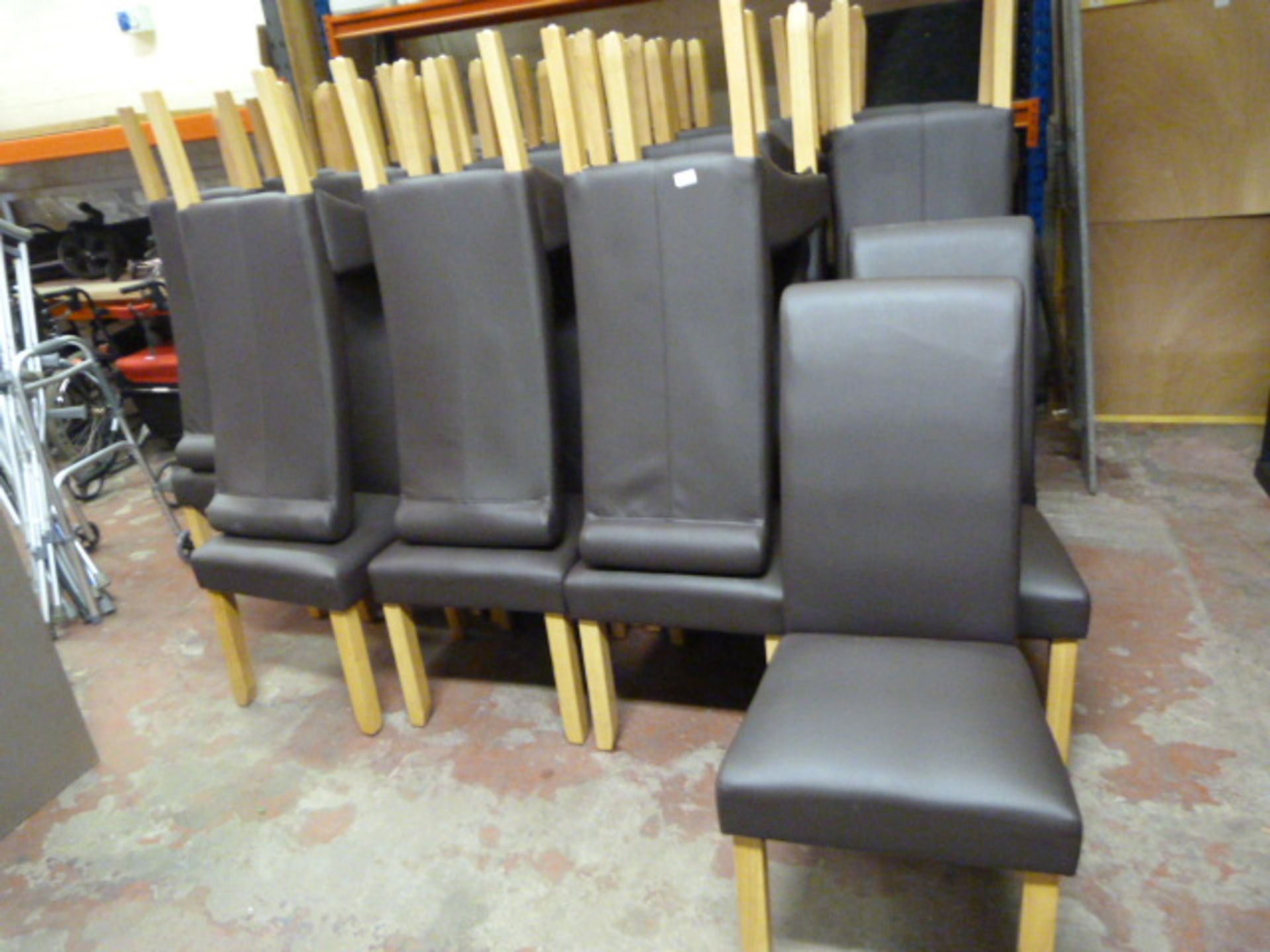 *36 Dark Brown Upholstered Restaurant Chairs