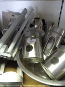 Box of Stainless Steel Kitchenware Including Stora