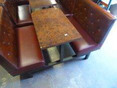 *Four Seat Metal Framed Cafe Table with Upholstere