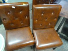 *Pair of Upholstered Cafe Chairs