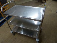 Three Tier Stainless Steel Trolley