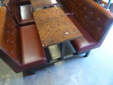 *Four Seat Metal Framed Cafe Table with Upholstere