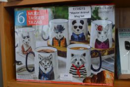 *Hipster 6pc Animal Mug Set