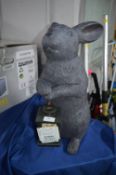 *20" Rabbit Statue with LED Lantern