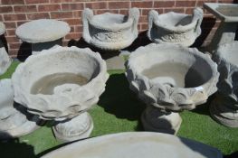 Pair of Scallop Shell Design Planters