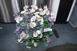 *Artificial Pansy Large Ball Basket