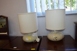 Pair of Ivory Coloured Lamps