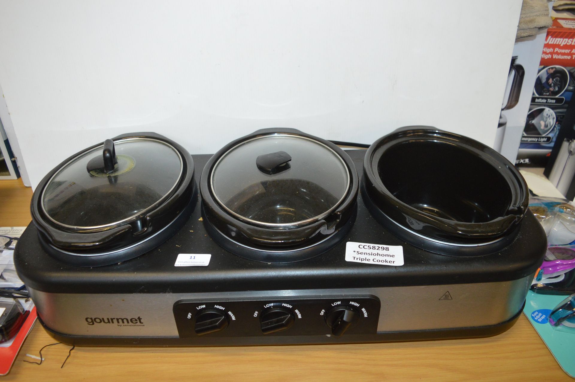 *Sensiohome Triple Slow Cooker (Lid Missing)