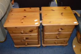 Two Pine Bedside Drawers