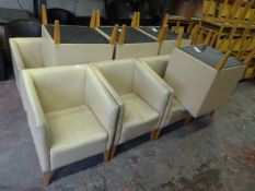 * Twelve Cream Upholstered Tub Chairs