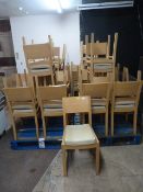 Forty Three Cream Upholstered Wooden Framed Restaurant Chairs