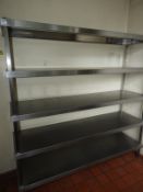 Stainless Steel Five Tier Shelf Unit 180x50x180cm