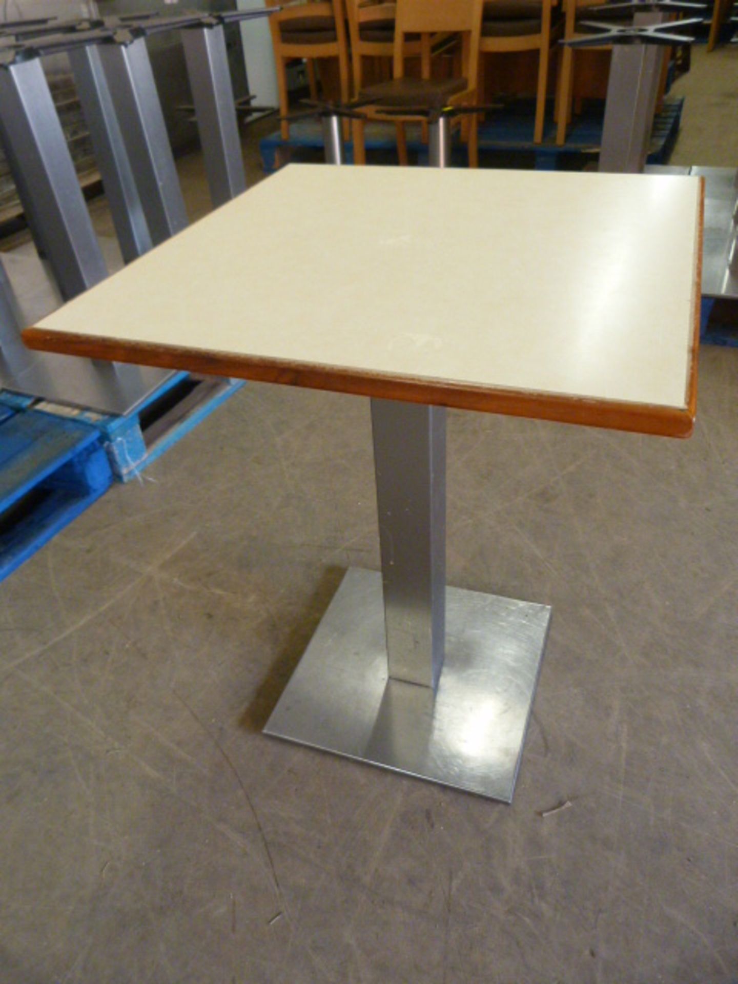 * Single Pedestal Table with Square Top ~60x60x76cm