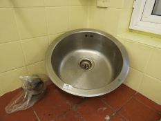 Circular Stainless Steel Sink 45cm diameter