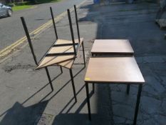 Four Assorted Steel Framed Table with Melamine Tops