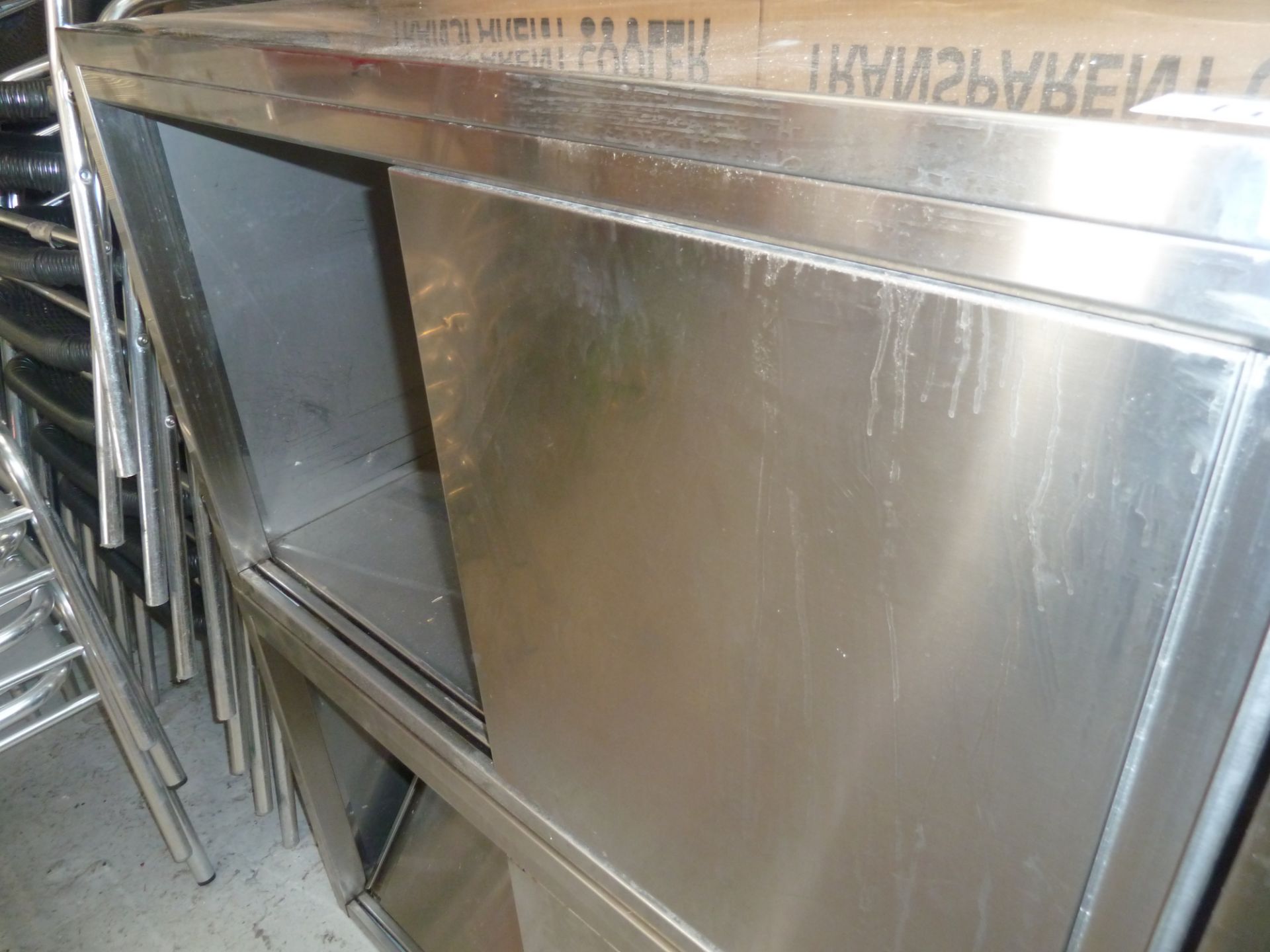 * St Steel Wall storage, very clean condition, comes with shelf.(1000Wx600Hx400D) - Image 2 of 2