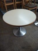 * Single Pedestal Table with Round Top ~71cm diameter, 59cm tall