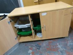 Small Cupboard on Wheels Fitted for Trays 104.5x51x67cm