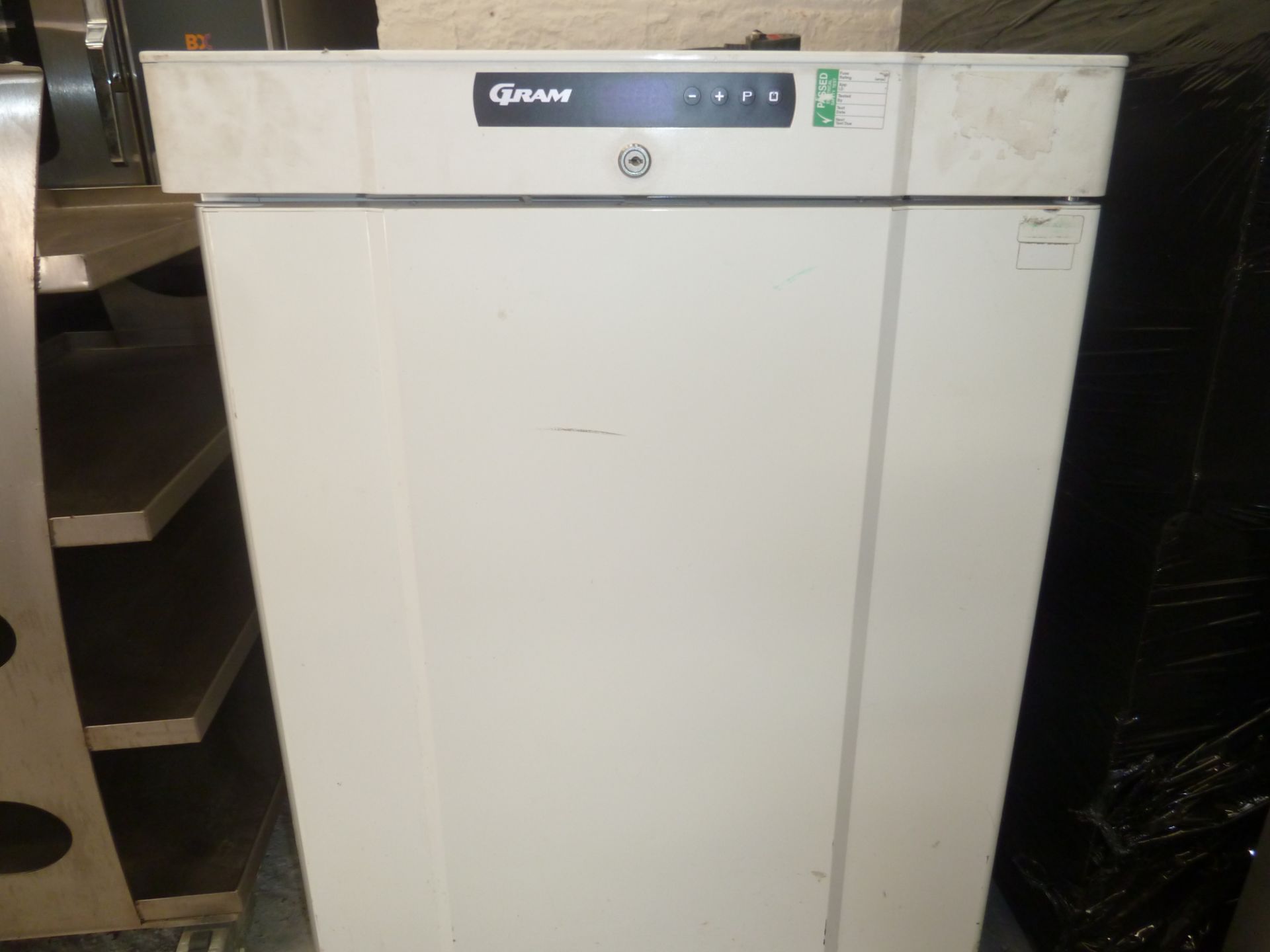 * White Gram under counter chiller. Clean condition.