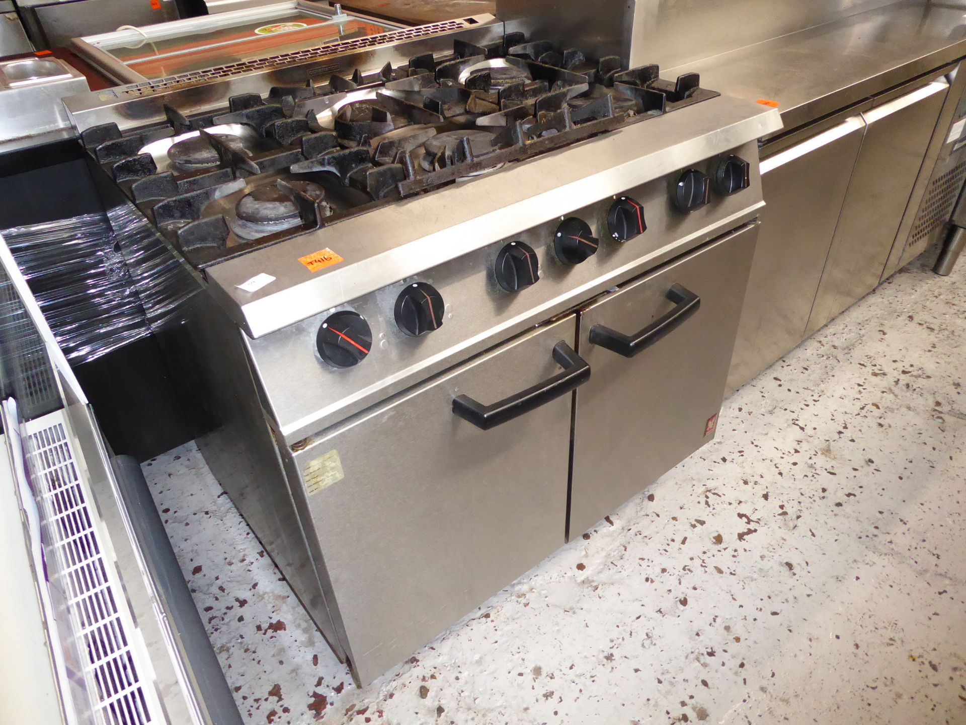 *Falcon 6 burner 2 door gas oven - complete in good condition direct from national chain ( - Image 2 of 4