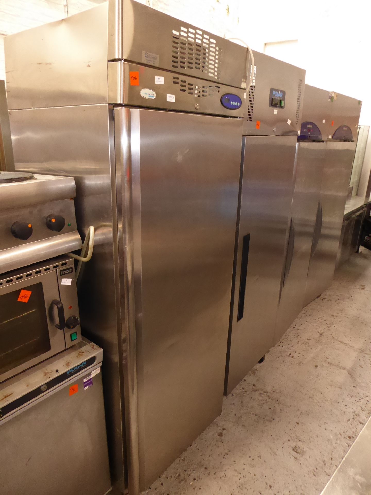 *Interlevin upright fridge - very good condition - complete with 4 shelves -direct from a national