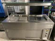 *Bain Marie hot cupboard with Halogen lamps W1600 X H1400 X D750