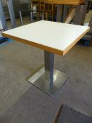 * Single Pedestal Table with Square Top ~60x60x66cm