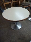 * Single Pedestal Table with Round Top ~71cm diameter, 59cm tall