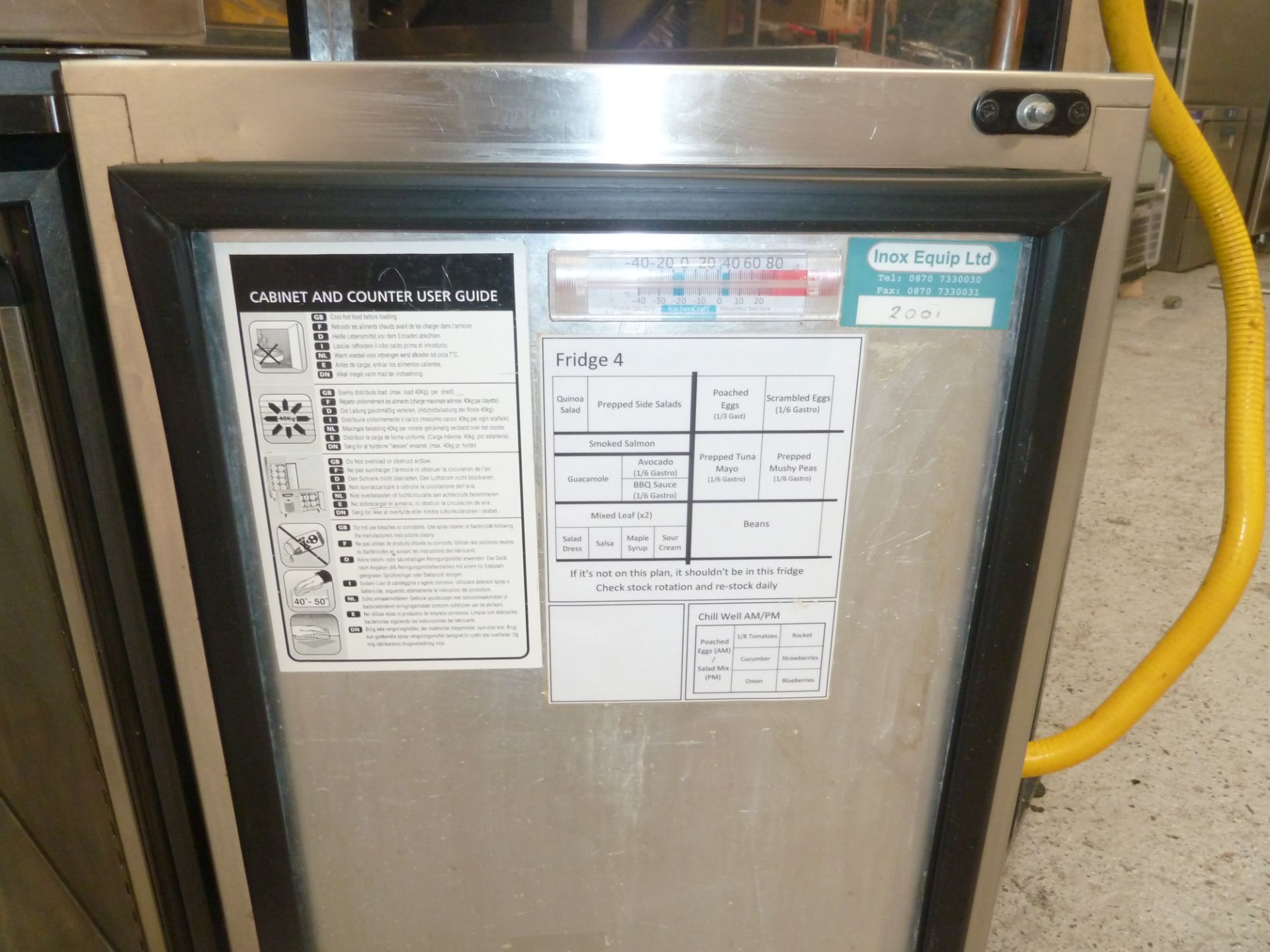 * Acme 2 door refrigerator, storage shelf on top, very clean. (1410Wx1380Hx700D) - Image 3 of 3