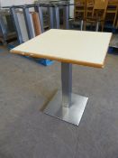 * Single Pedestal Table with Square Top ~60x60x76cm