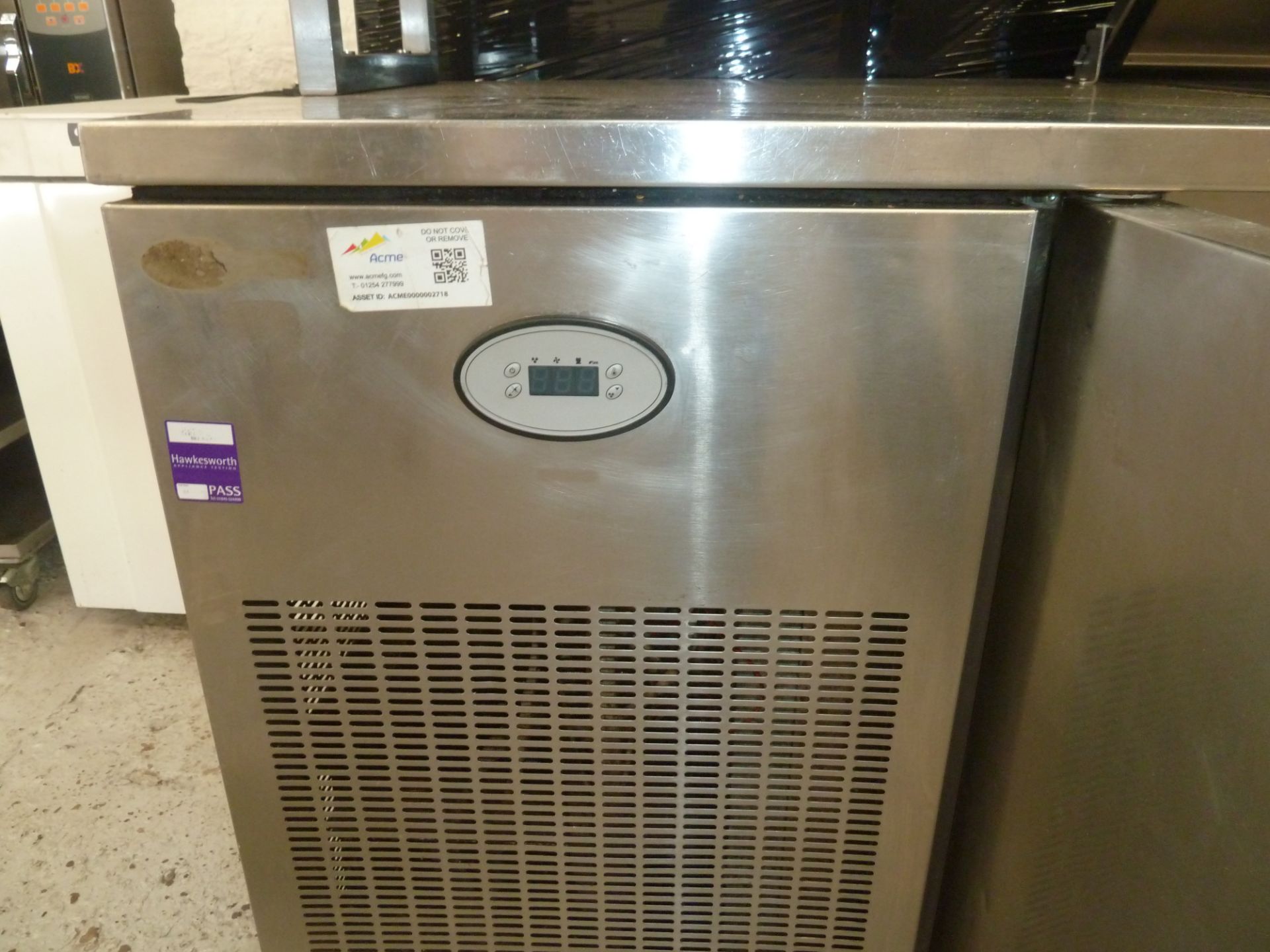 * Acme 2 door refrigerator, storage shelf on top, very clean. (1410Wx1380Hx700D) - Image 2 of 3