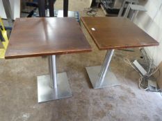 * Two Single Pedestal Tables 60x60x76cm (Holes may need drilling to fit, no fittings)