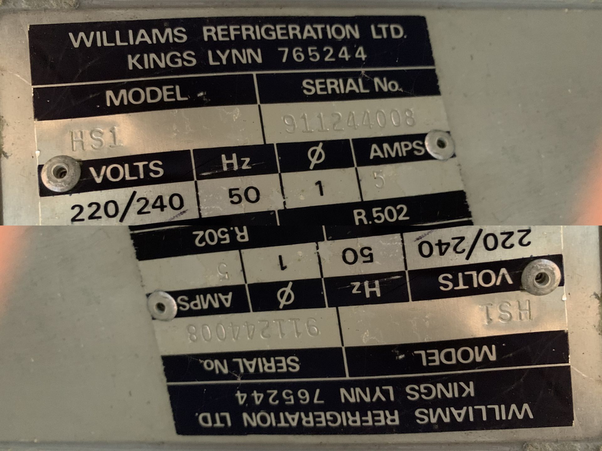 *Williams upright single door refrigerator staneless steel aprx 1960(H) x 870(W) x690(D)mm - Image 3 of 3