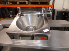 *st steel handwash sink with taps (300Wx280Dx250H)