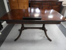 Reproduction Mahogany Drawer Leaf Table