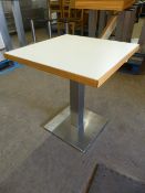 * Single Pedestal Table with Square Top ~60x60x66cm