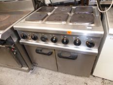 *Lincat electric 6 hob double door electric oven (900Wx800Dx1100H)